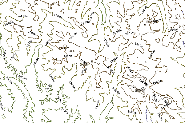 Mountain peaks around Aspe