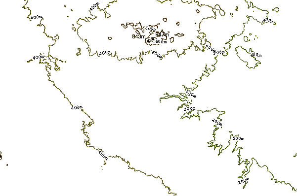 Mountain peaks around Asseb Volcano