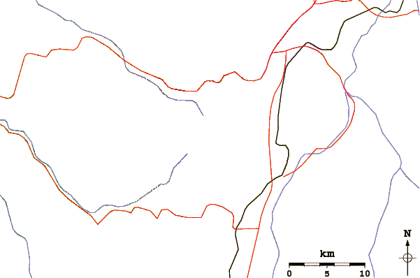 Roads and rivers around Atacazo