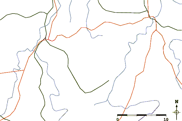 Roads and rivers around Auerberg (Allgäu)