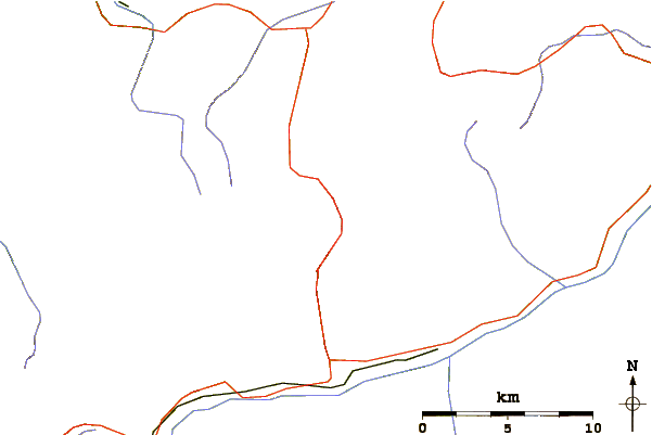 Roads and rivers around Augstenberg