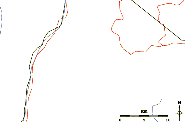 Roads and rivers around Äusser Rothorn