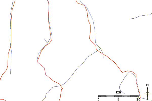 Roads and rivers around Äussere Schwarze Schneid