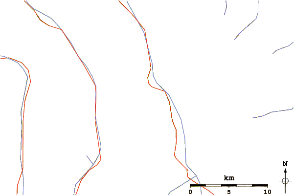 Roads and rivers around Ausserer Hahlkogel