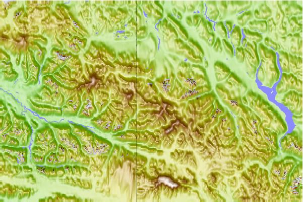 Surf breaks located close to Avalanche Peak (Yukon)