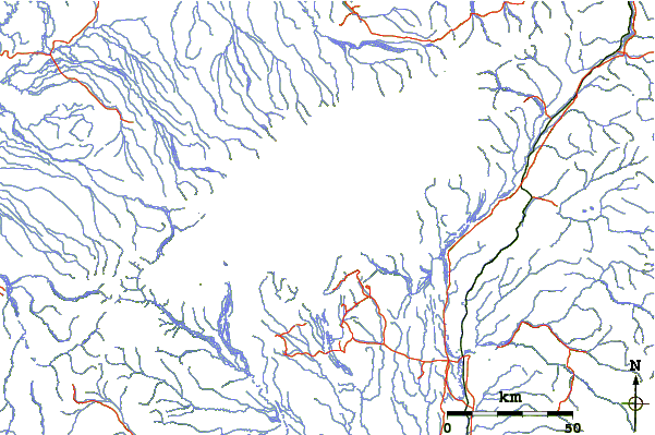 Roads and rivers around Avalanche Spire