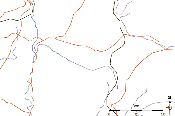 Roads and rivers around Aye Gill Pike