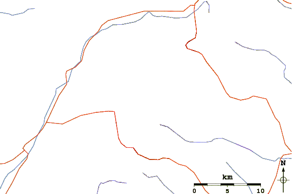 Roads and rivers around Aýrybaba