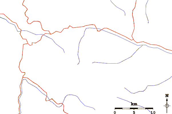 Roads and rivers around آزاد کوه‎‎