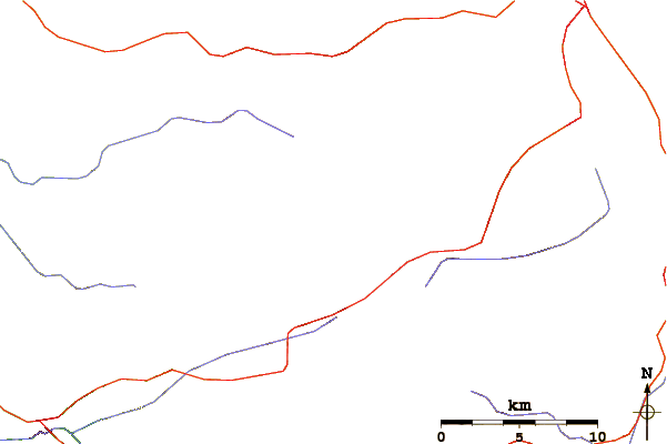 Roads and rivers around Azhdahak