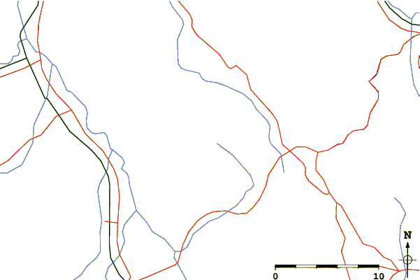 Roads and rivers around Babička Gora