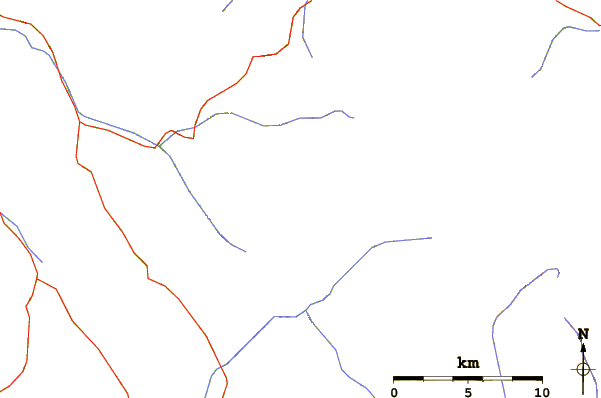 Roads and rivers around Babin zub