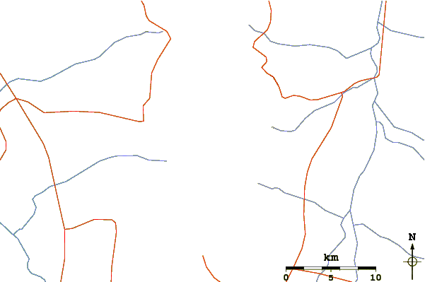 Roads and rivers around Baboquivari Peak