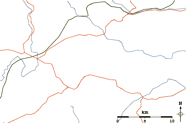 Roads and rivers around Bache Hill