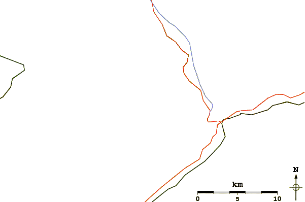 Roads and rivers around Bächlistock