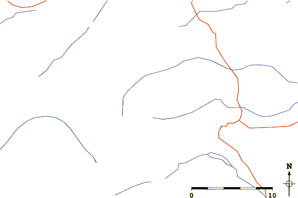 Roads and rivers around Bad Marriage Mountain