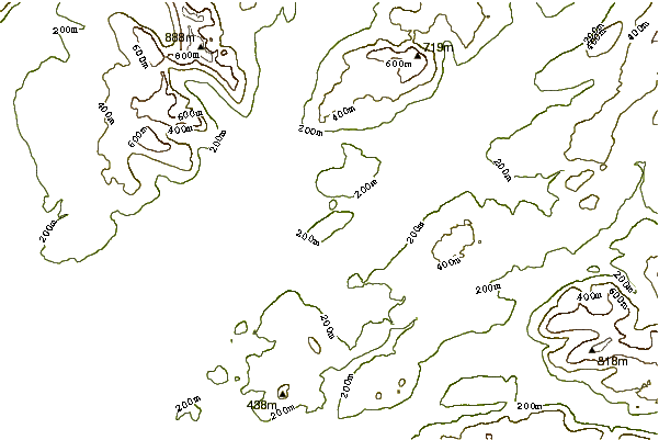 Mountain peaks around Bad a' Chreamha