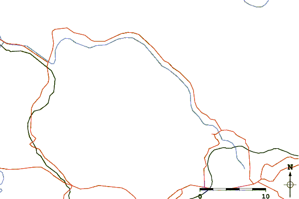 Roads and rivers around Baegunsan (South Jeolla)