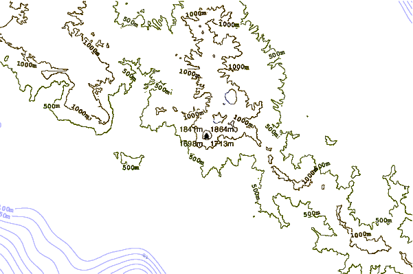 Mountain peaks around Bagana