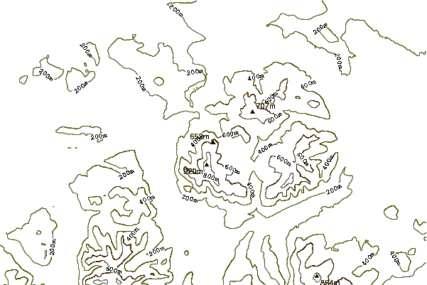 Mountain peaks around Bakestall