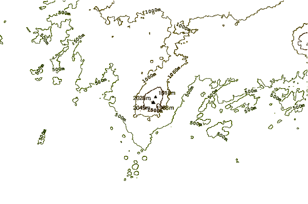 Mountain peaks around Bakossi Mountains