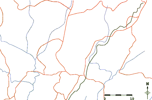 Roads and rivers around Bakossi Mountains
