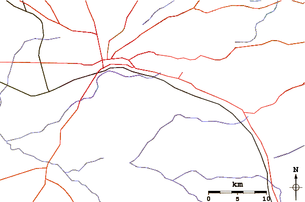 Roads and rivers around Balancing Rocks