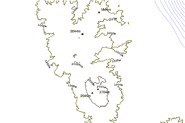 Mountain peaks around Balbi