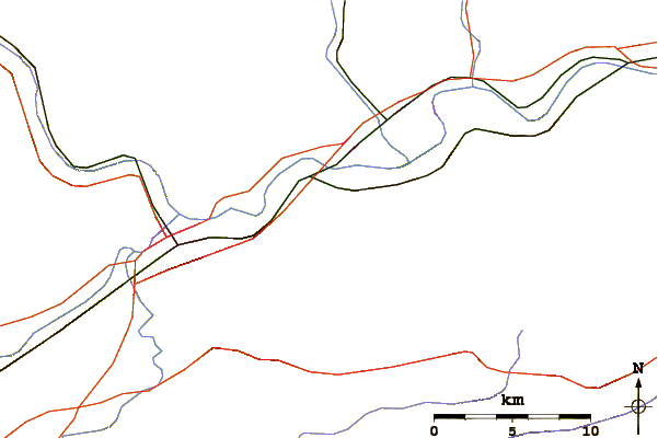 Roads and rivers around Bald Eagle Mountain