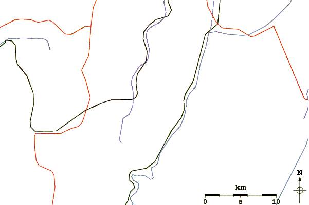 Roads and rivers around Bald Knob