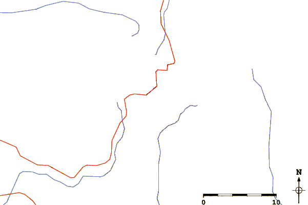 Roads and rivers around Bald Mountain (Utah)