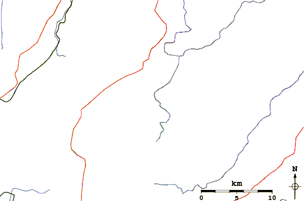 Roads and rivers around Bald Rock Dome