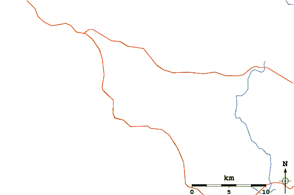 Roads and rivers around Baldpate Mountain (Maine)