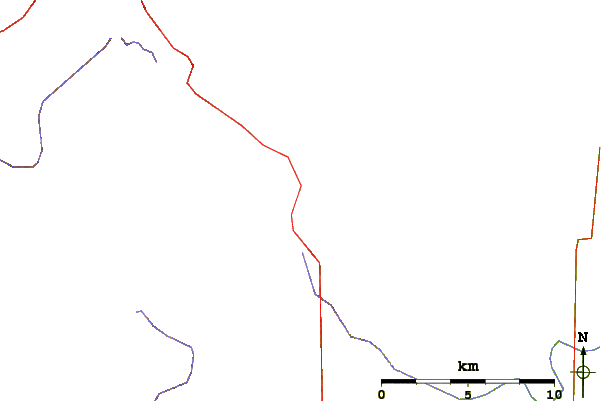 Roads and rivers around Baldy Mountain (Manitoba)