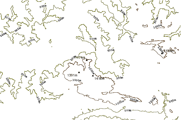 Mountain peaks around Balerdi or Mallozarra