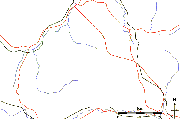Roads and rivers around Balerdi or Mallozarra