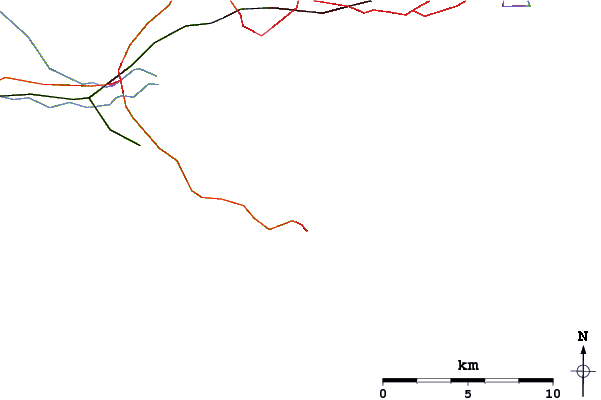 Roads and rivers around Ballard Down