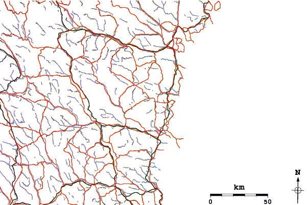 Roads and rivers around Bålleberget