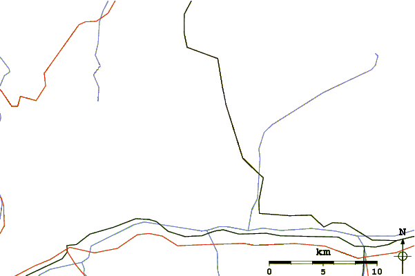 Roads and rivers around Balmhorn