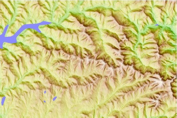 Surf breaks located close to Balsam Lake Mountain