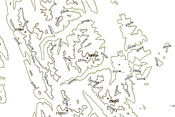 Mountain peaks around Banded Peak