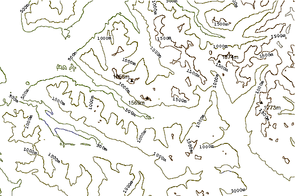 Mountain peaks around Bandera Mountain