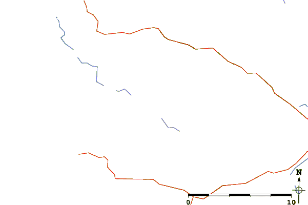 Roads and rivers around Baosbheinn