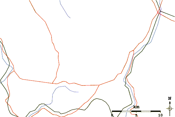 Roads and rivers around Barania Góra