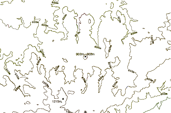 Mountain peaks around Bärenstein (Ore Mountains)