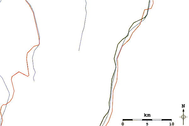 Roads and rivers around Barrhorn