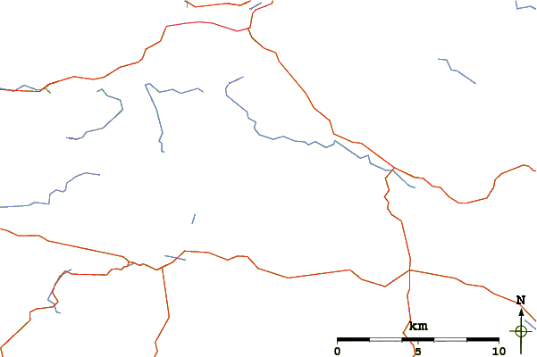 Roads and rivers around Barrslievenaroy