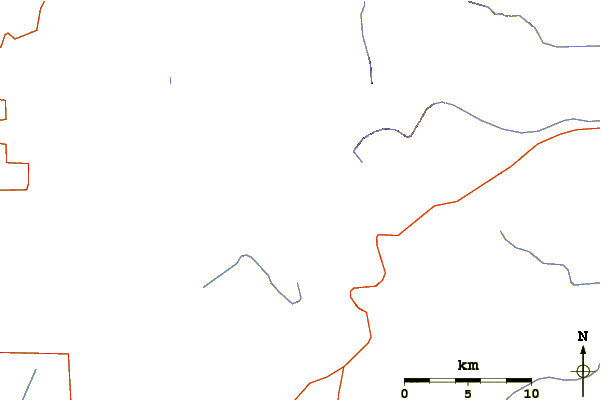 Roads and rivers around Bartlett Peak