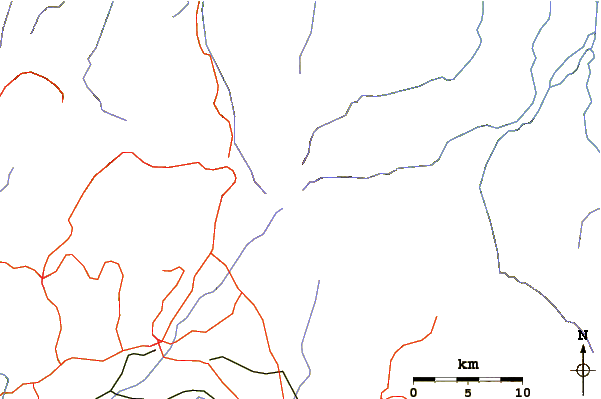 Roads and rivers around Barva Volcano