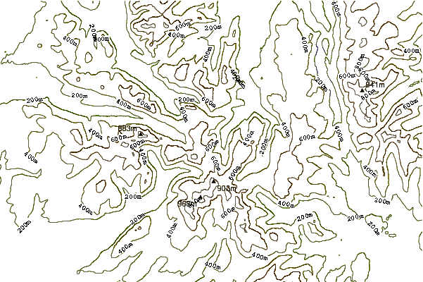 Mountain peaks around Base Brown